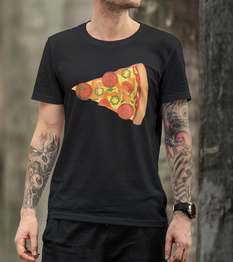 Dad Son Pizza Piece Funny Matching Family 73 Pepperoni Slice T-Shirt