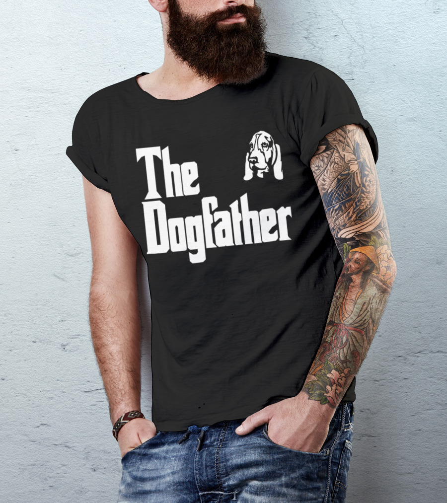 Basset Hound Dad The Dogfather Birthday Gift T-Shirt