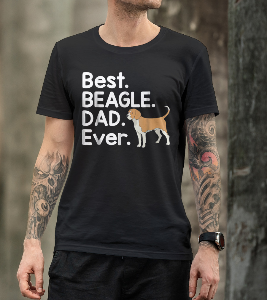 Best Beagle Dad Ever Pet Dog Lover Dad Ever T-Shirt