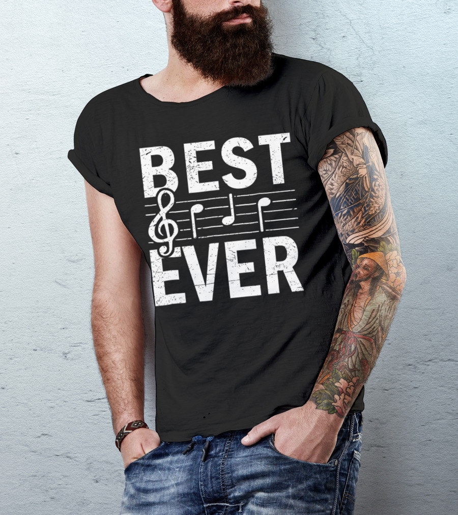 Best Ever Treble Clef Music Notes T-Shirt