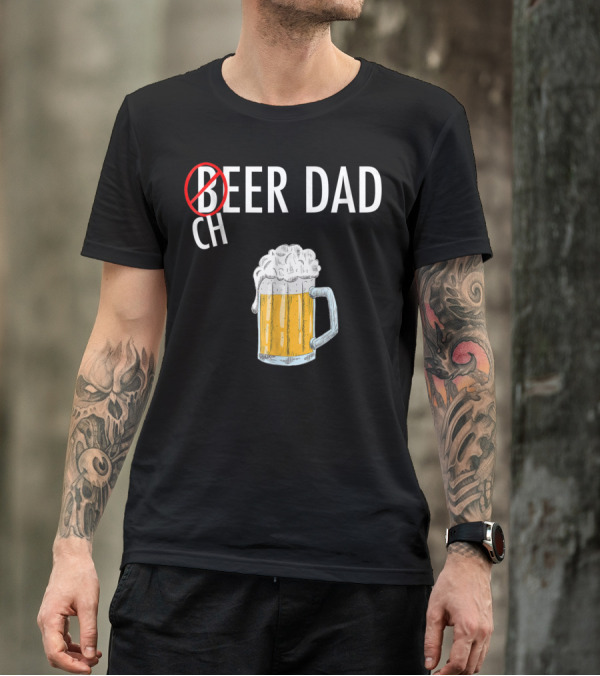 Cheer Dad Beer Cheerleader Father Family Funny T-Shirt