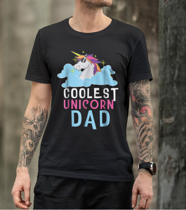 Coolest Unicorn Dad Father Parent Magical T-Shirt