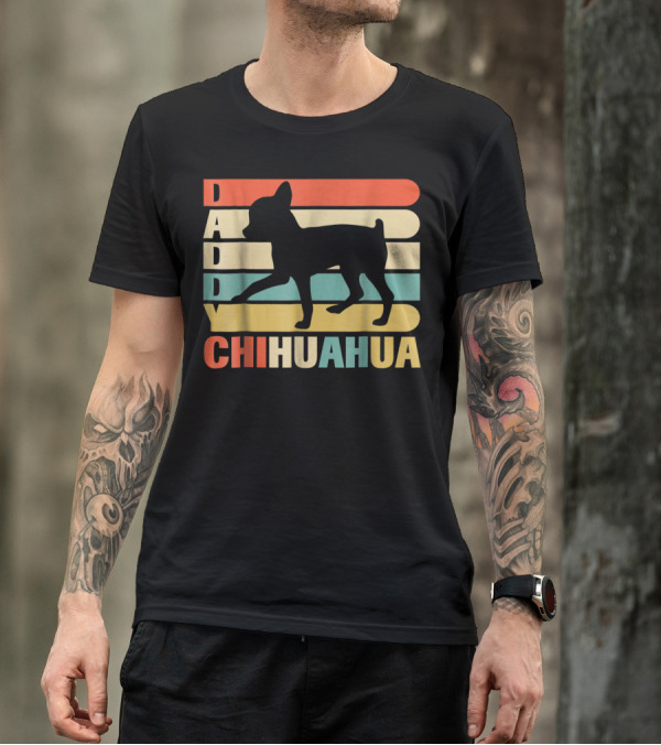 Daddy Chihuahua Vintage Love Dog80 Retro T-Shirt