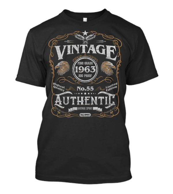 Vintage Authentic 1963 No. 55 Highest Quality Vintage Spirit T-Shirt