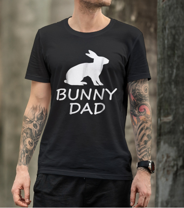 Bunny Dad Rabbit Silhouette Father's Humor Dy54 T-Shirt