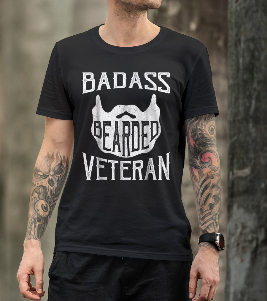 BADASS BEARDED VETERAN T-Shirt