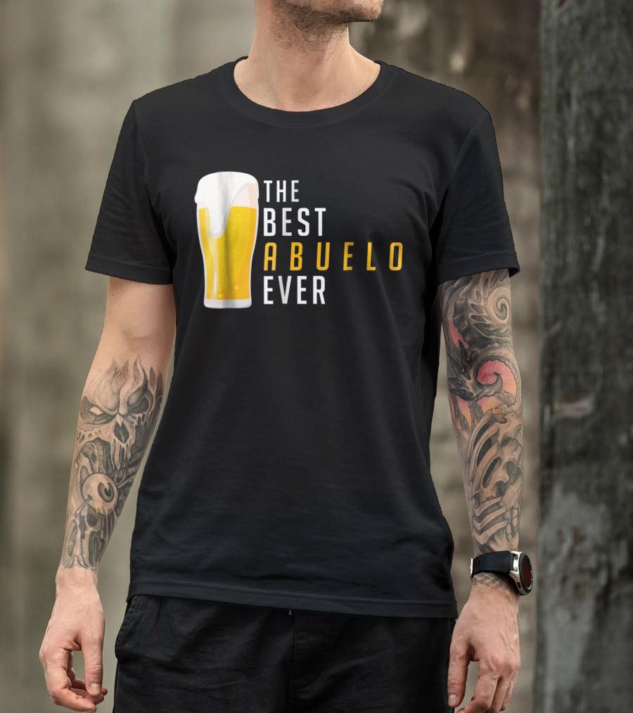 The Best Abuelo Ever Beer Glass T-Shirt
