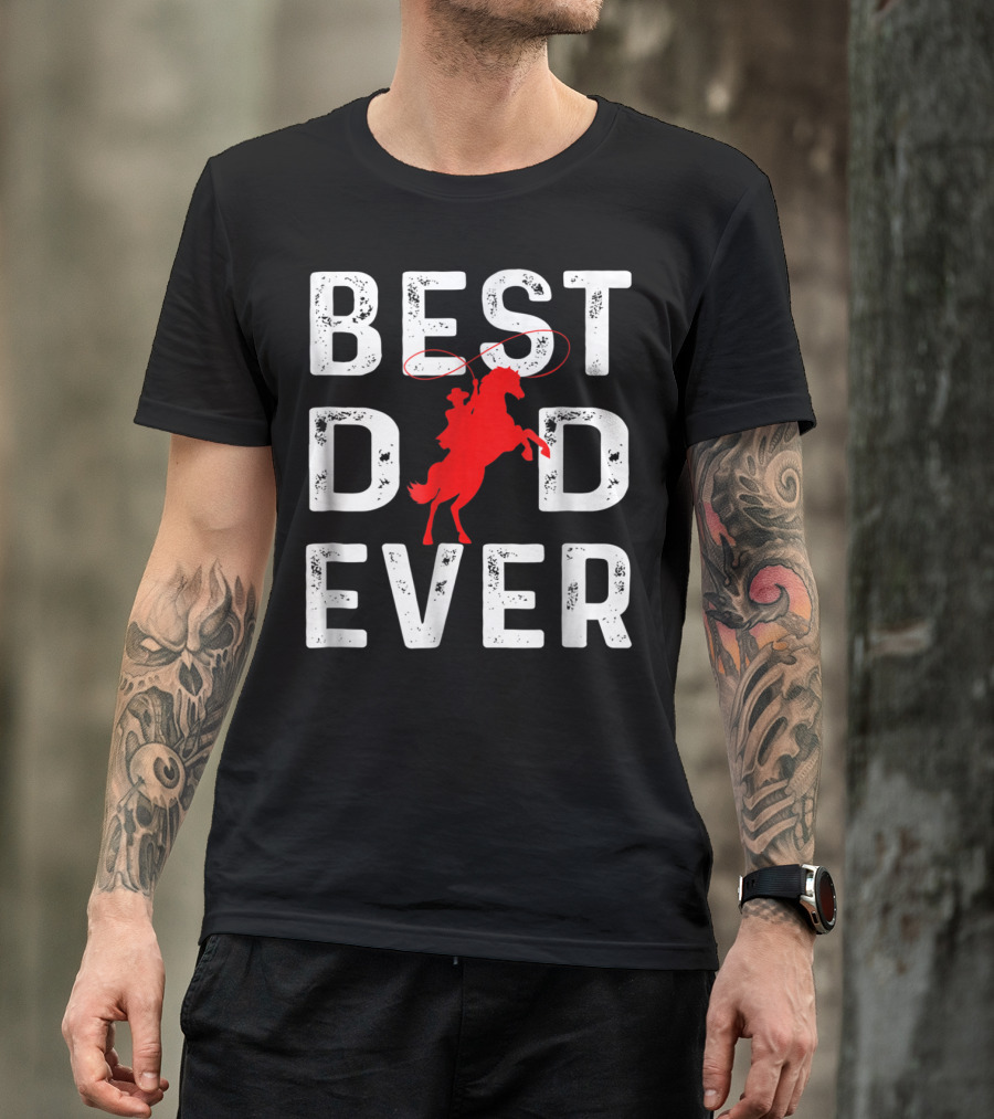 Best Dad Ever Cowboy Rider Iconic T-Shirt