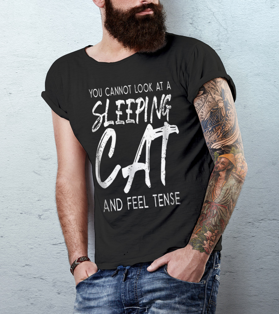 You Cannot Look At A Sleeping Cat And Feel Tense Cat Dad27 T-Shirt