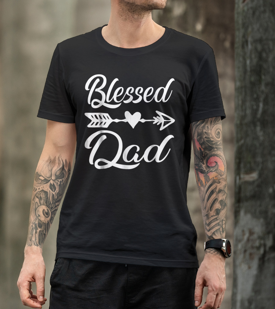Blessed Dad Heart Arrow Thanksgiving86 T-Shirt