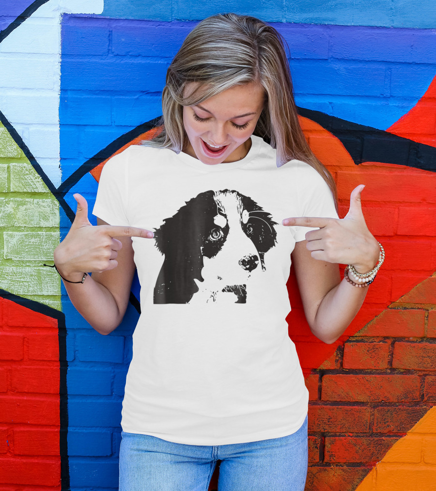 Bernese Mountain Dog Mom Or Dad Face T-Shirt