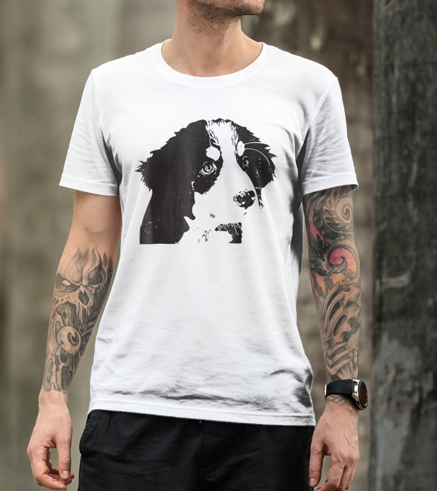 Bernese Mountain Dog Mom Or Dad Face T-Shirt