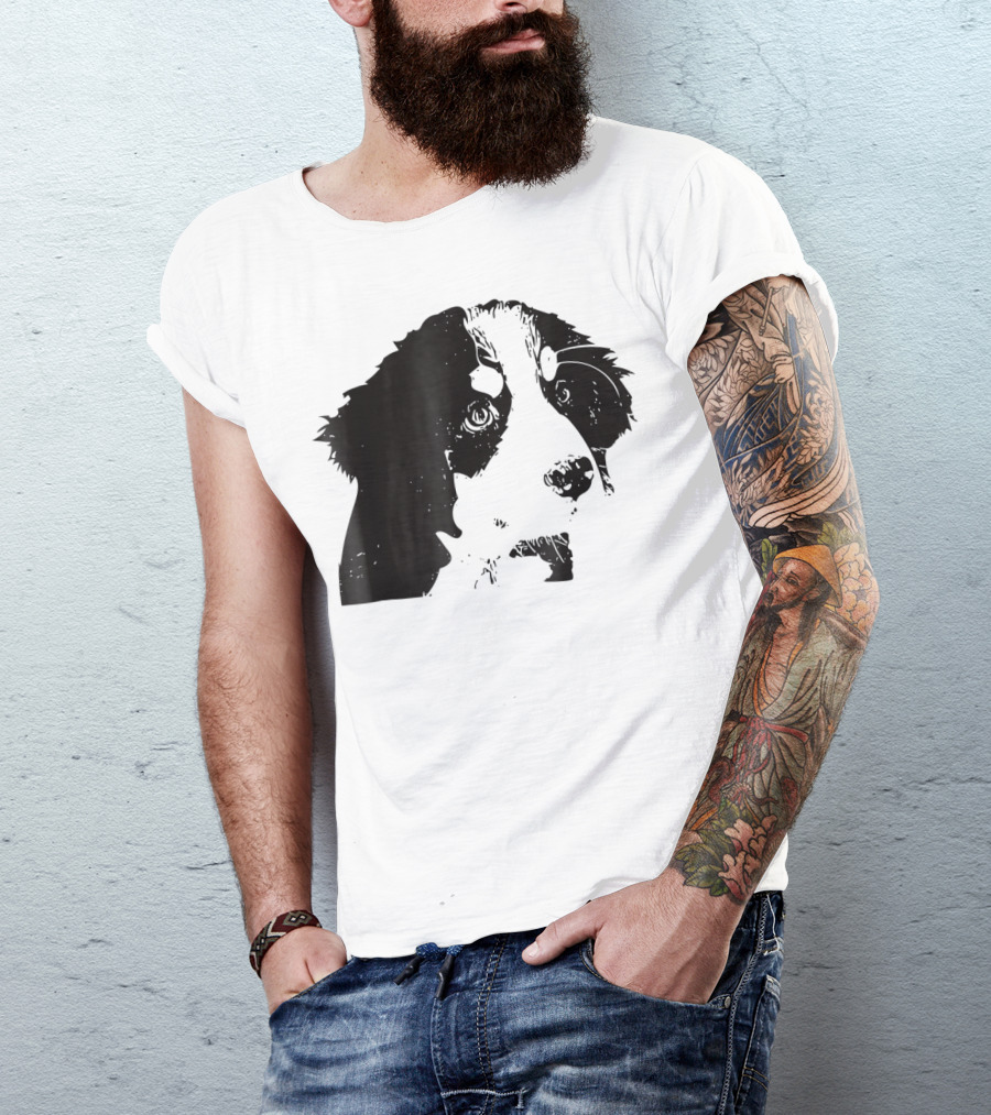 Bernese Mountain Dog Mom Or Dad Face T-Shirt