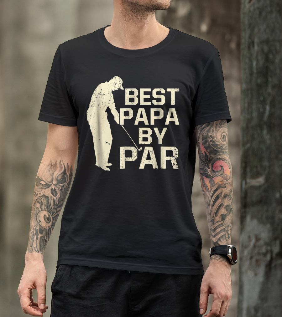 Best Papa By Par Funny Golf T-Shirt