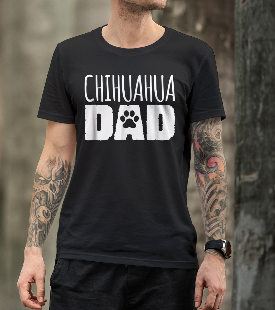 Chihuahua Dad Paw Prints T-Shirt