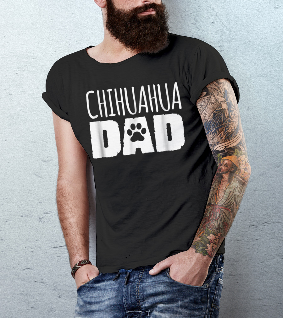 Chihuahua Dad Paw Prints T-Shirt
