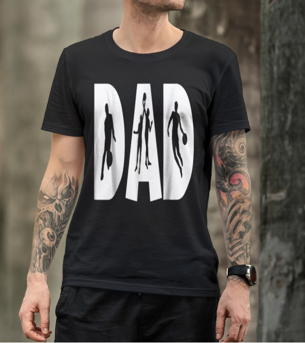 Basketball Dad Silhouette Sports Enthusiast Father's T-Shirt