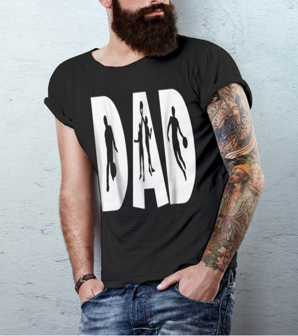 Basketball Dad Silhouette Sports Enthusiast Father's T-Shirt