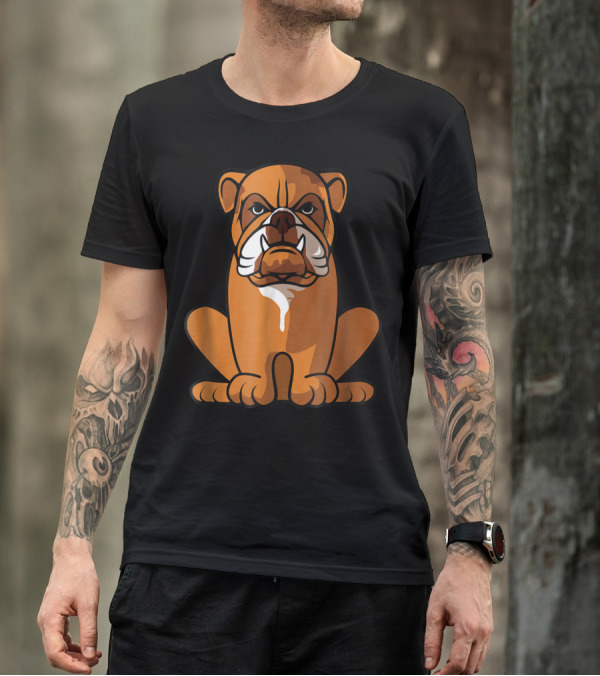 Bulldog Sitting And Waiting For The Holidays To Come T-Shirt