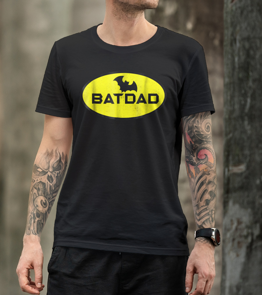 BATDAD Funny Dad Family Superhero T-Shirt