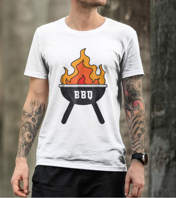 BBQ Pit Master Hot Flames Grilling Barbecue T-Shirt