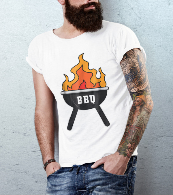BBQ Pit Master Hot Flames Grilling Barbecue T-Shirt