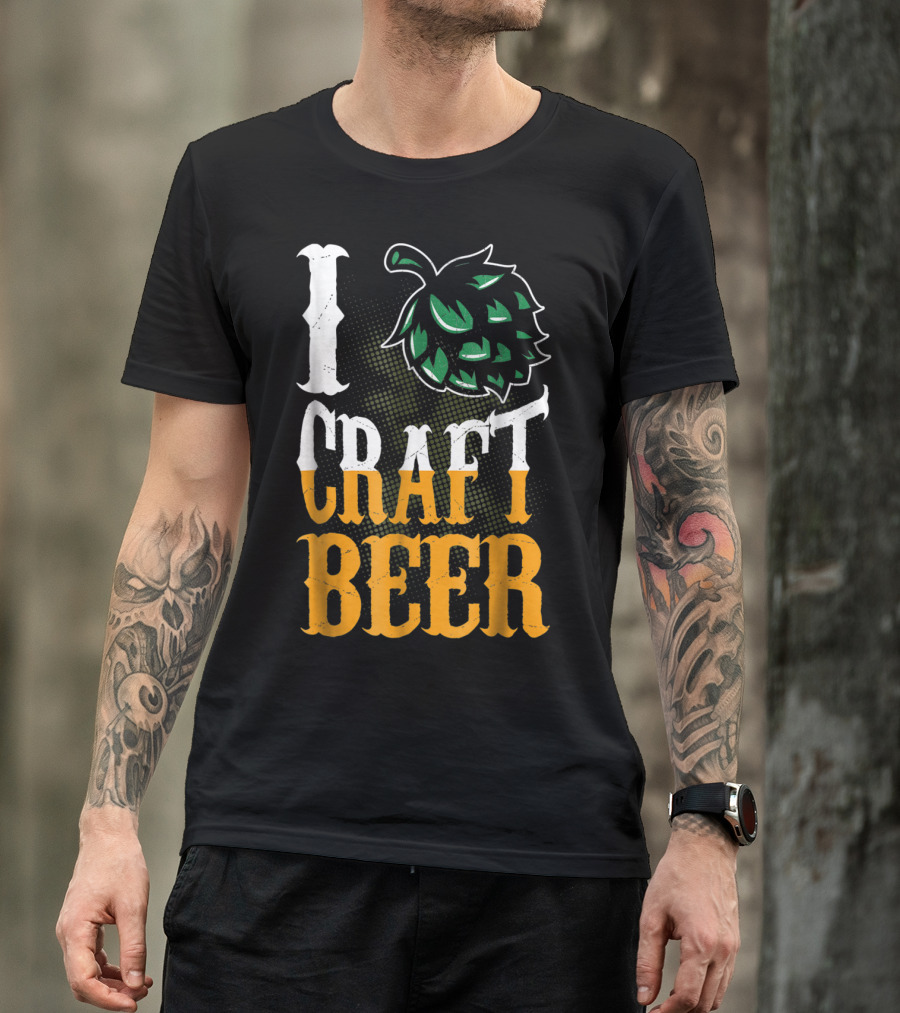 Brew Dad I Craft Beer I Love Craft Beer Hops T-Shirt