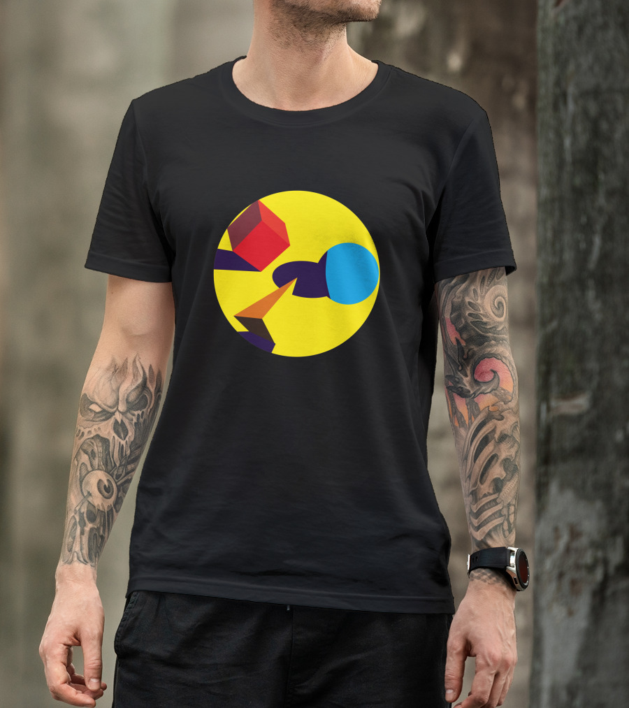 Bauhausian Forms Abstract Geometry 704928 Yellow Circle T-Shirt