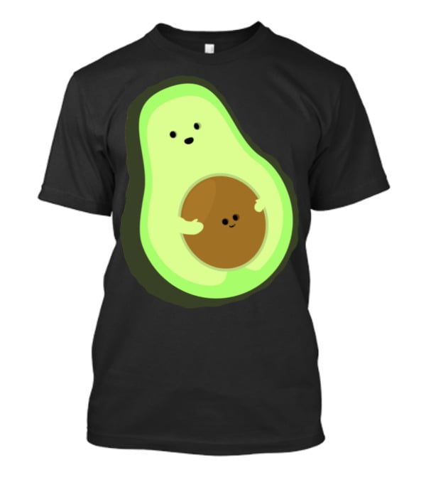 Cute LOL Avocado Pregnant Mom With Baby Seed T-Shirt