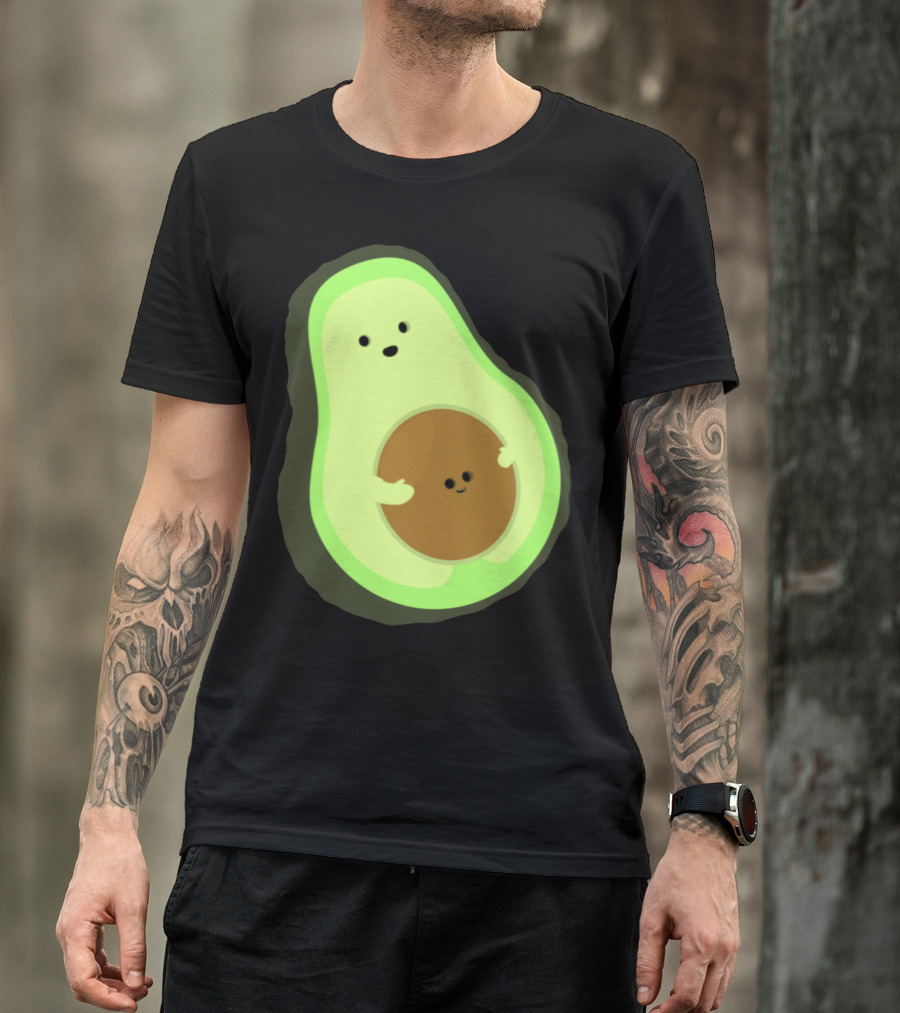 Cute LOL Avocado Pregnant Mom With Baby Seed T-Shirt