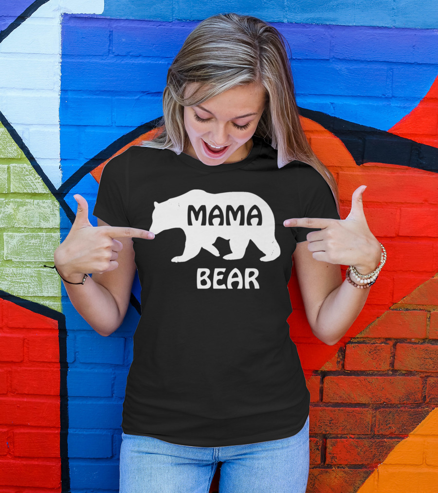 Mama Bear Great For Mother Mom Mommy Birthday T-Shirt