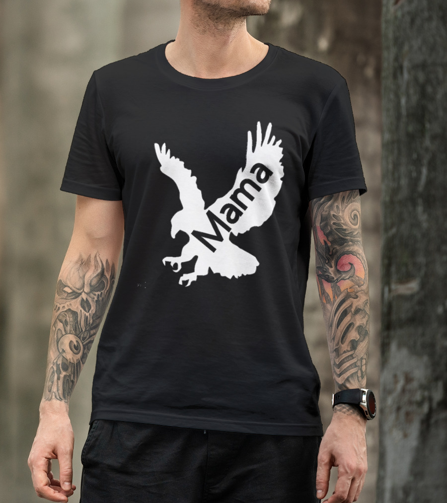 Mama Hawk Eagle Protective Mom Dark T-Shirt