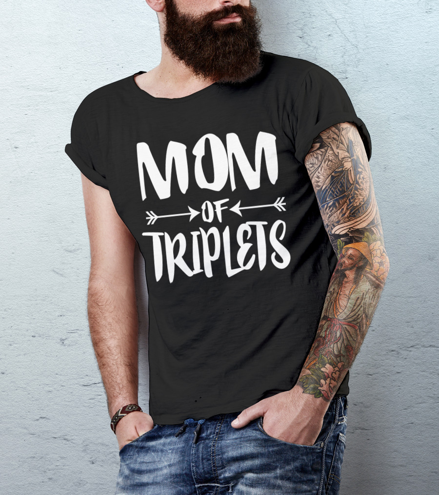 Mom Of Triplets New Mother Journey Expecting Pregnant Experience T-Shirt