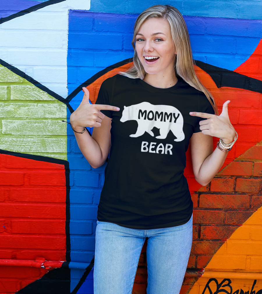 Mommy Bear Great For Mother Mom Mama Birthday95 Bear T-Shirt
