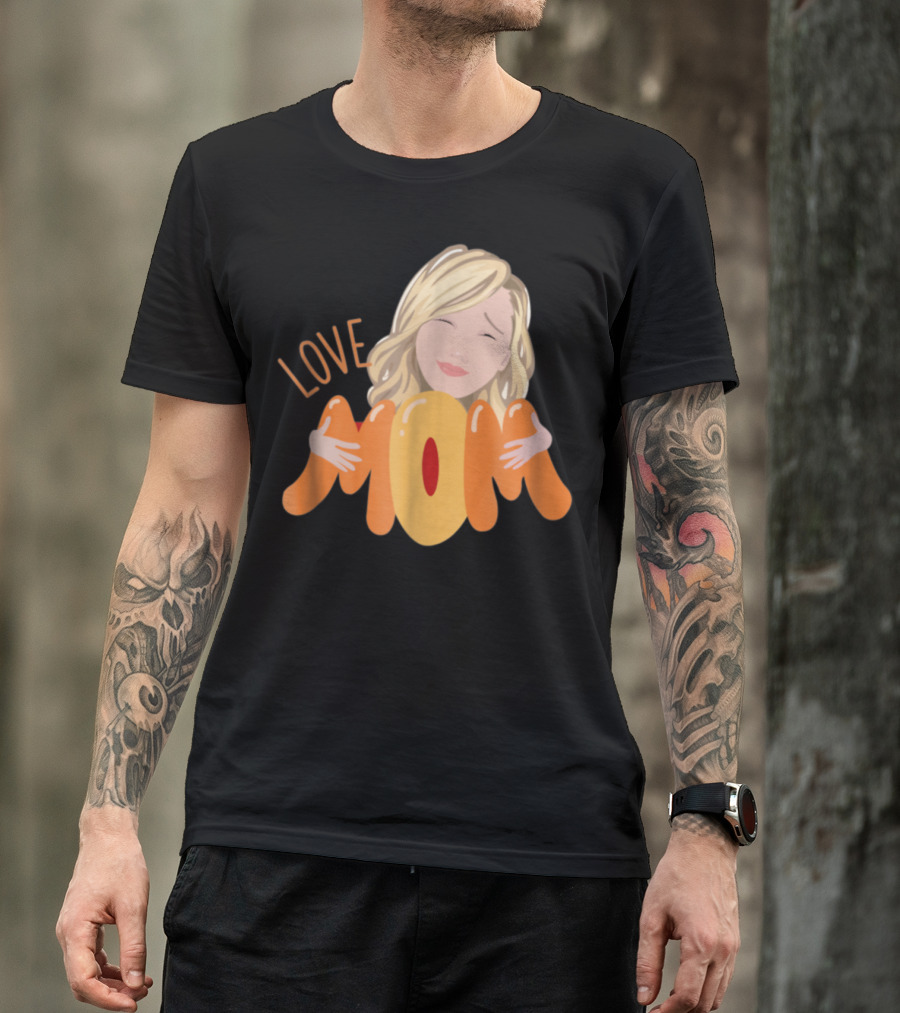 LOVE MOM Mothers Day Custom Personalized Selfie Emoji T-Shirt