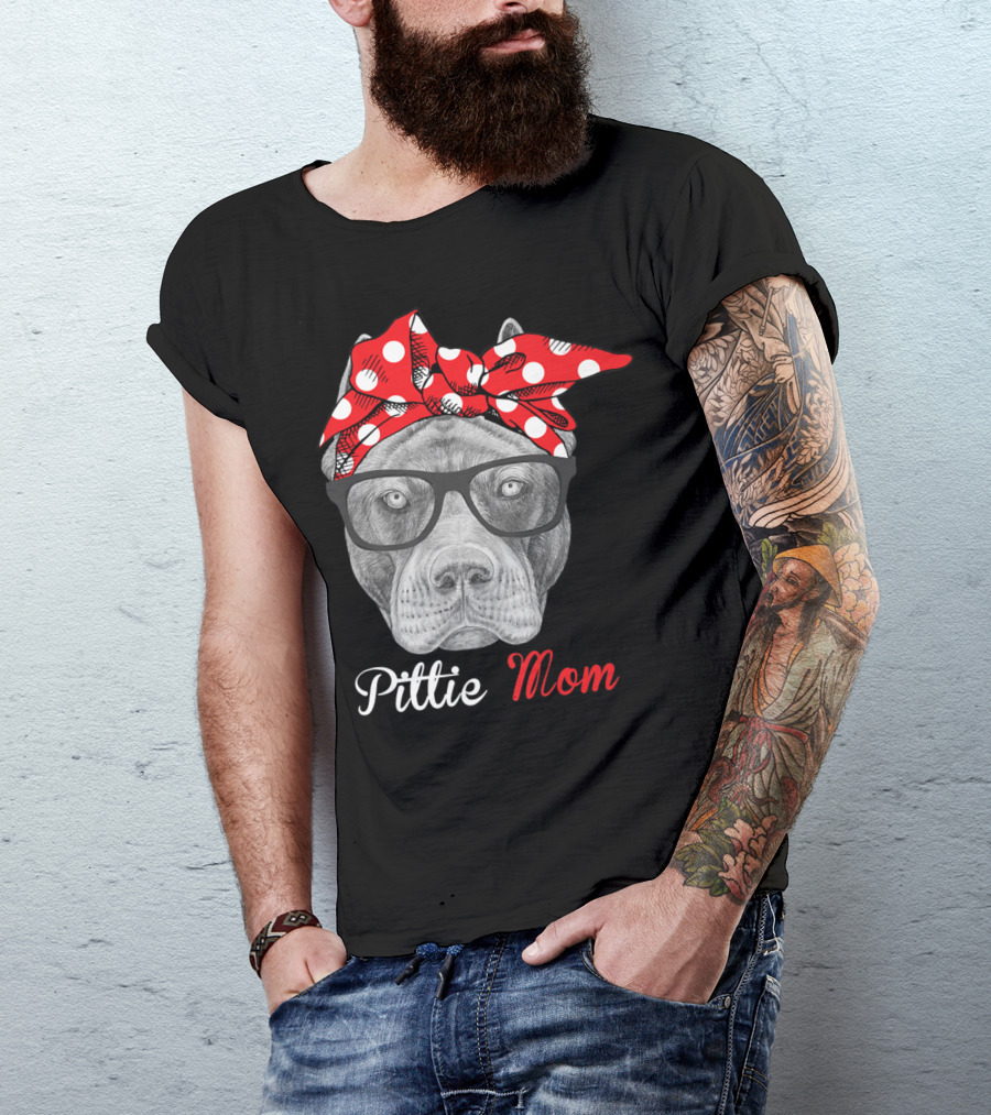 Pittie Mom Pitbull Dog Lovers Mothers Day T-Shirt