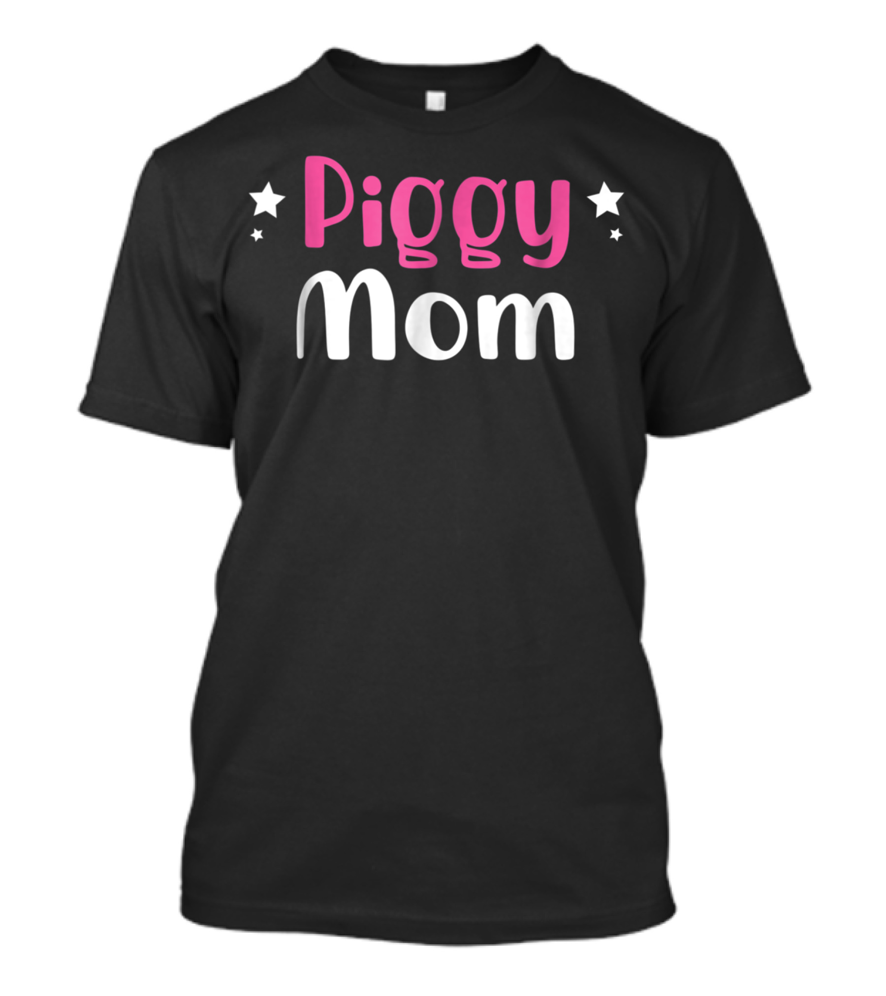 Piggy Mom Pot Belly Pig Lover Stars T-Shirt
