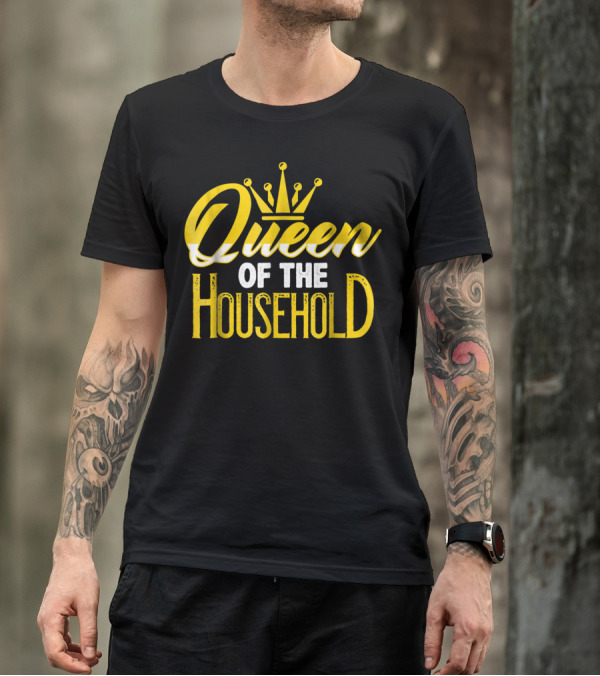 Queen Of The Household Funny Mom Life Soccer T-Shirt