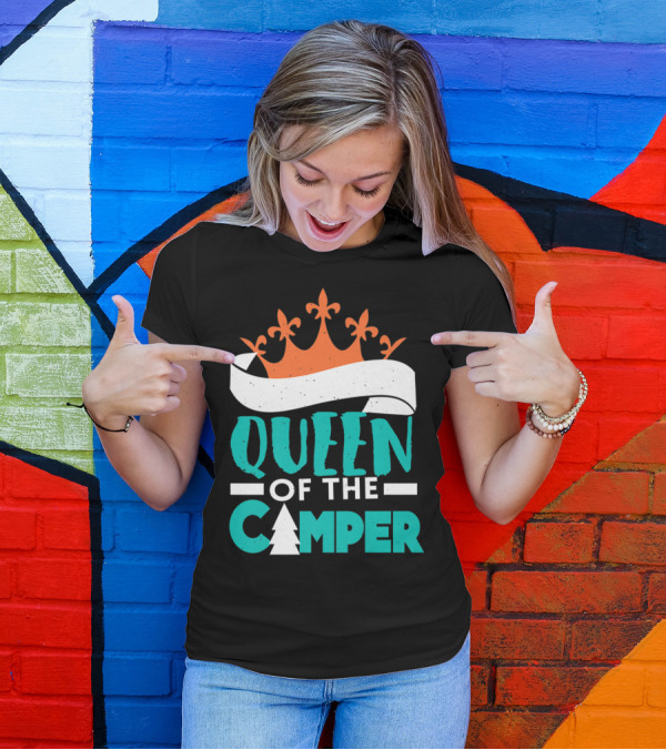 QUEEN OF THE CAMPER RV CROWN TREE T-Shirt