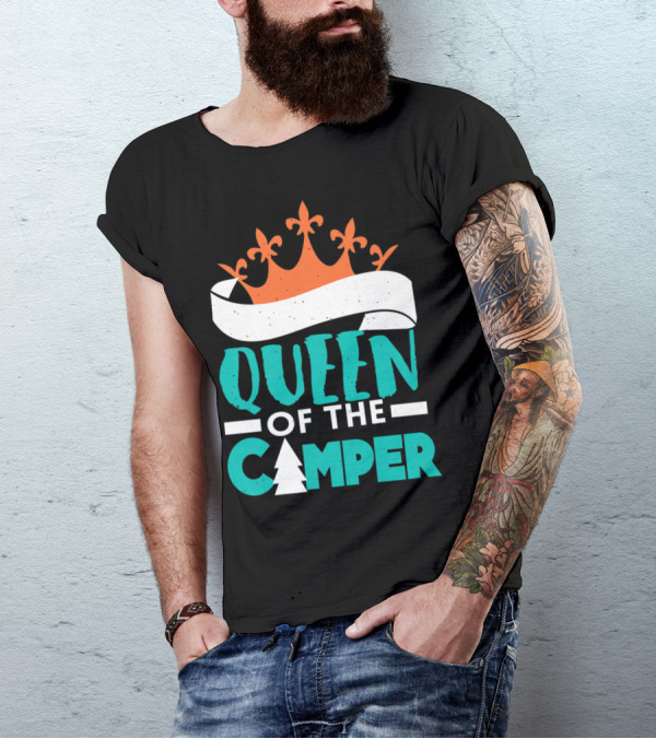 QUEEN OF THE CAMPER RV CROWN TREE T-Shirt