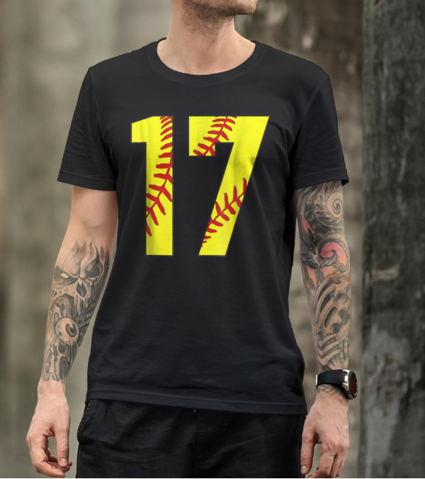 Softball Mom 17 Jersey Player Fan T-Shirt