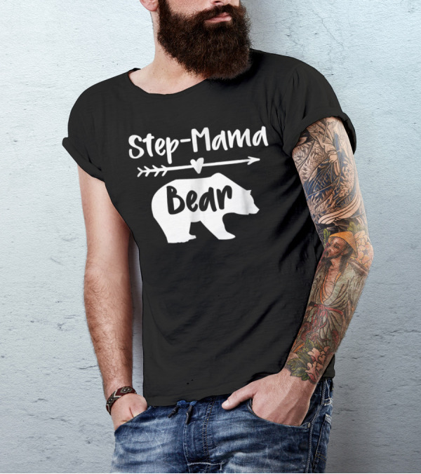 Step-Mama Bear Heart Arrow Bear T-Shirt