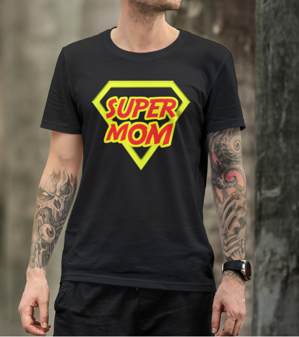 Super Mom Hero Emblem T-Shirt
