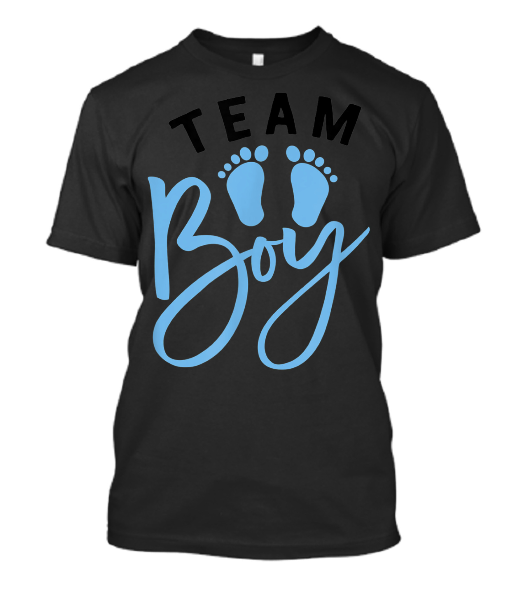 Team Boy Cute Dad Brother Gender Reveal Party Baby Feet T-Shirt