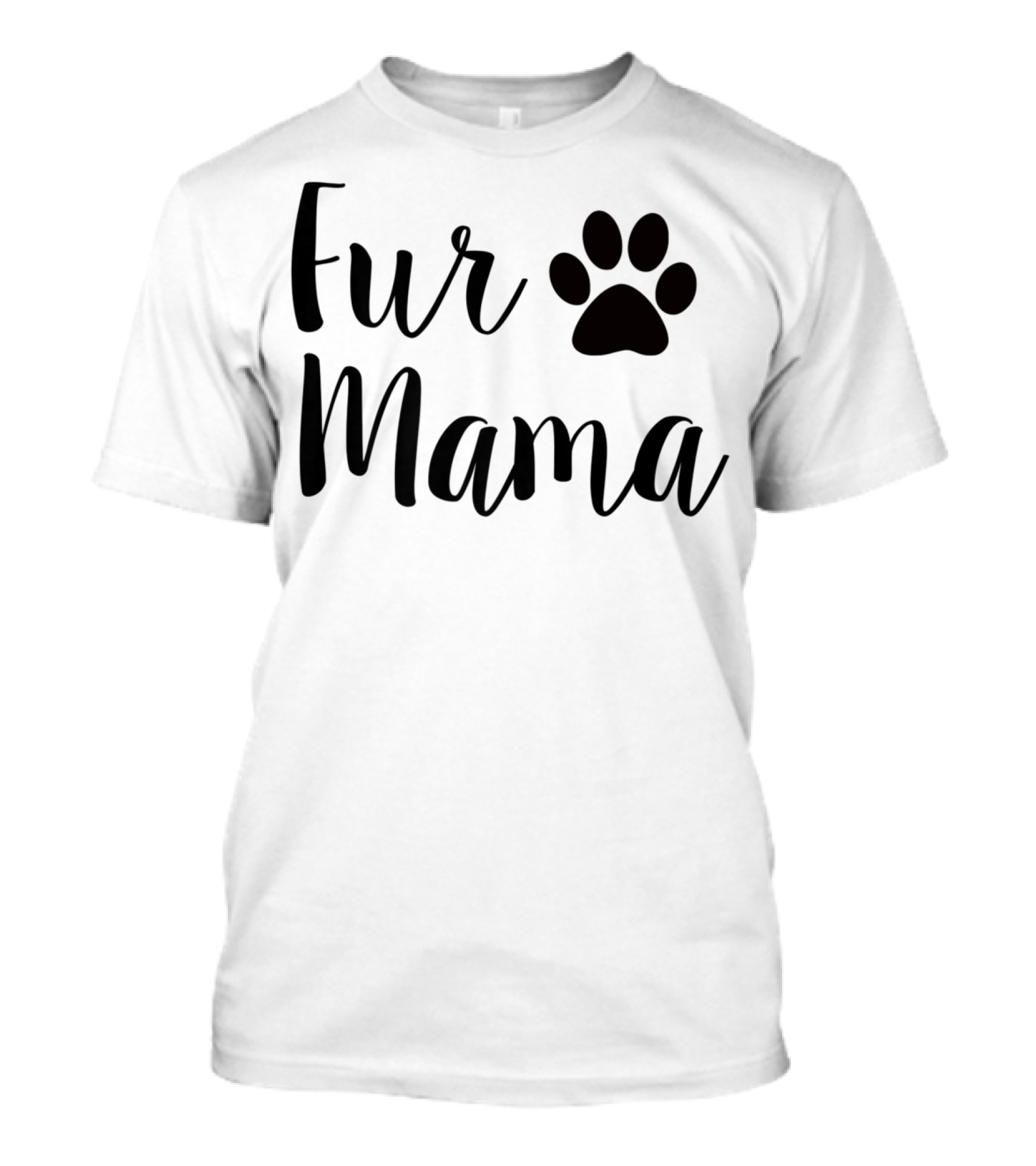 Fur Mama Paw Print Dog Cat Mom T-Shirt