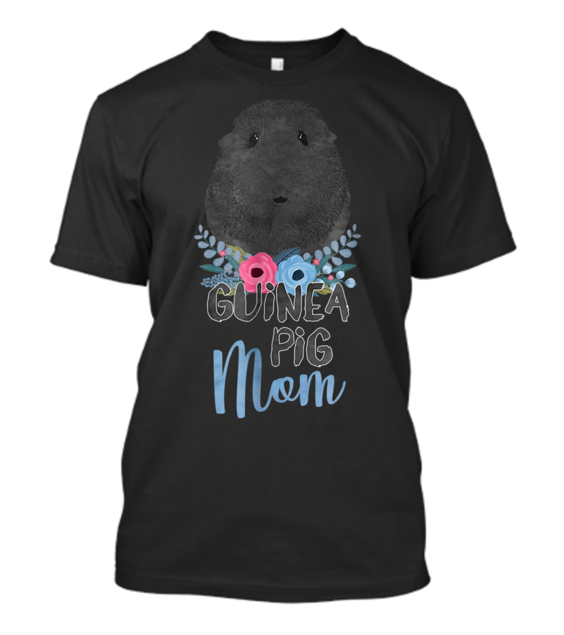 Guinea Pig Mom Cute Pet Owner Floral T-Shirt