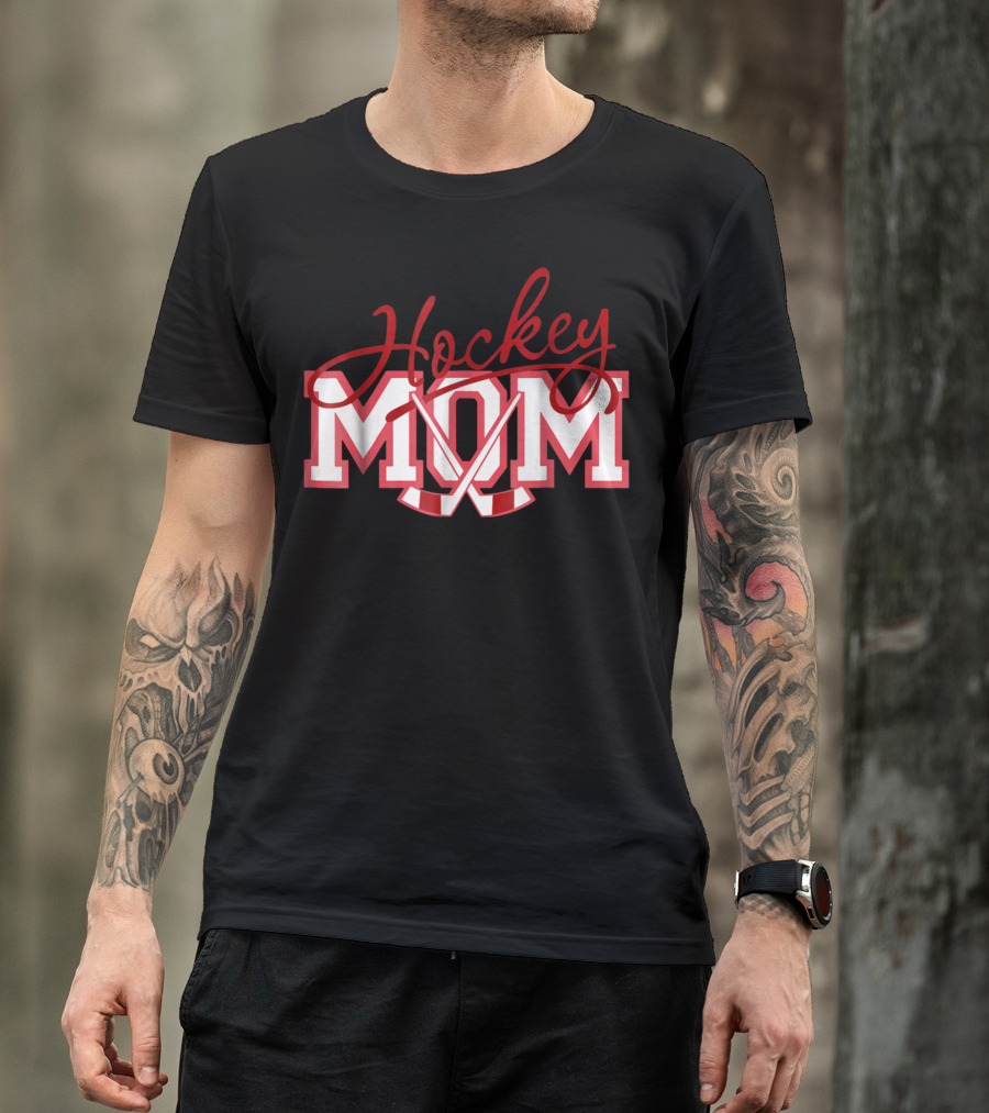 Hockey Mom With Sticks T-Shirt