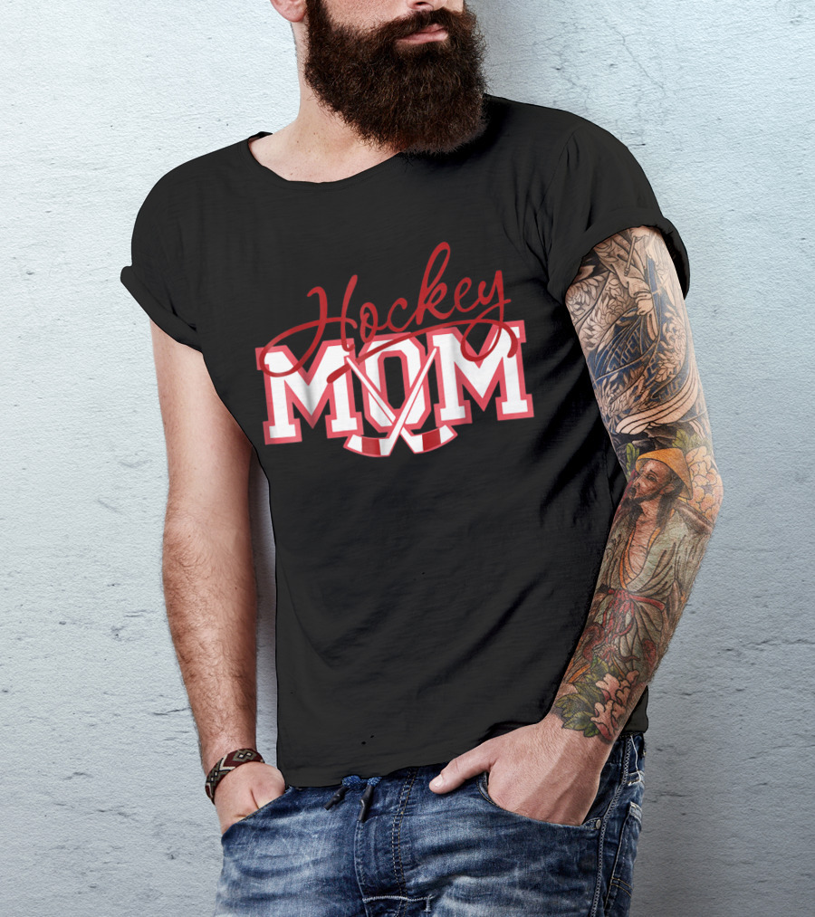 Hockey Mom With Sticks T-Shirt