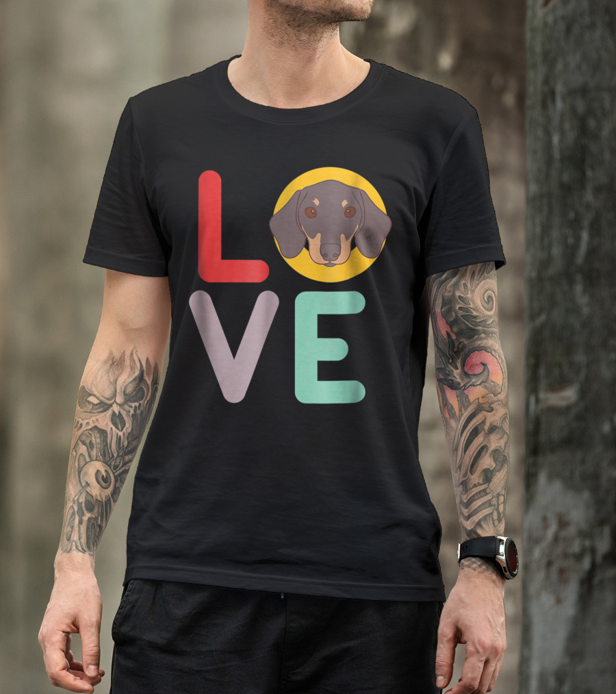 Love Dachshund Dog Animal Lover Puppies Mom Dad20 T-Shirt