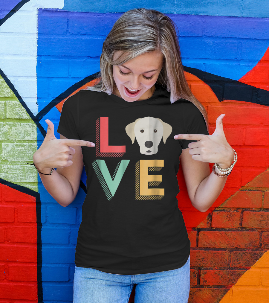 I Love Labrador Dog Lover Lab Puppies Mom And Dad39 Cute Puppy Head In LOVE T-Shirt